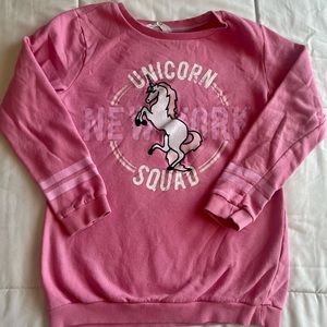 Girls Sweatshirt - H&M - Pink - Unicorn